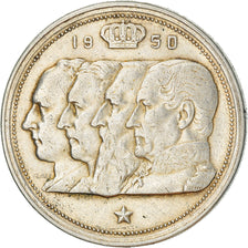 Coin, Belgium, 100 Francs, 100 Frank, 1950, EF(40-45), Silver, KM:138.1