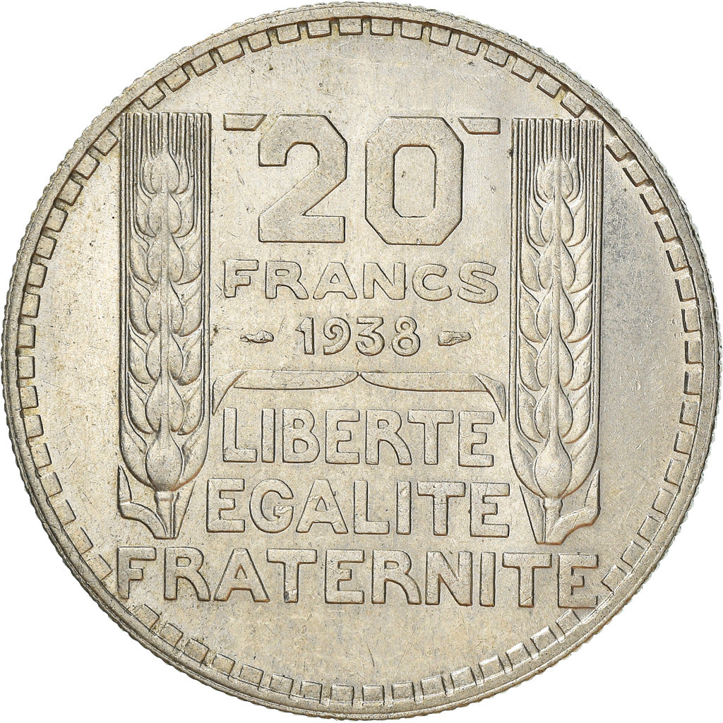 Moneta, Francia, Turin, 20 Francs, 1938, Paris, BB, Argento, KM:879, Gadoury:852