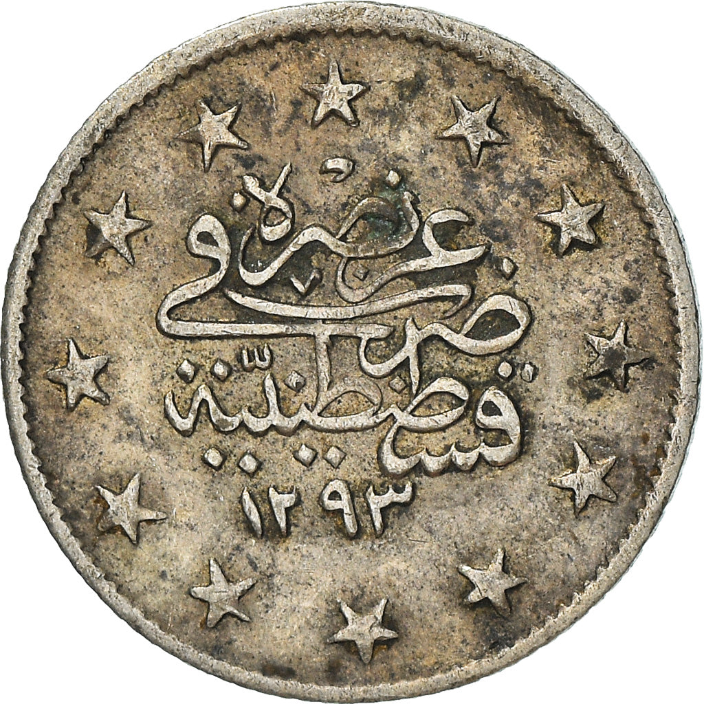 Moneta, Turchia, Abdul Hamid II, 2 Kurush, 1907 (AH 1293/33), Qustantiniyah, BB
