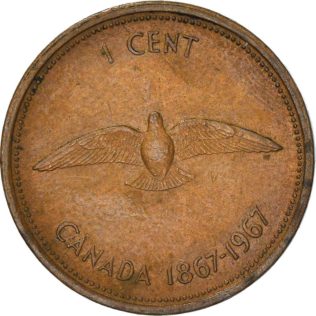 Coin, Canada, Elizabeth II, Cent, 1967, Royal Canadian Mint, Ottawa, VF(30-35)