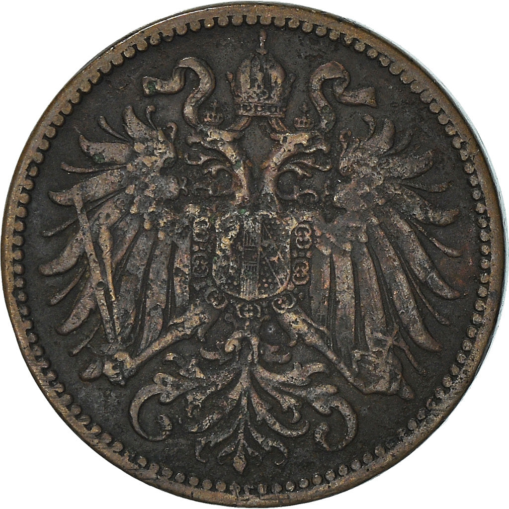 Münze, Österreich, Franz Joseph I, 2 Heller, 1910, S+, Bronze, KM:2801