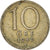 Moneda, Suecia, Gustaf V, 10 Öre, 1949, BC+, Plata, KM:813