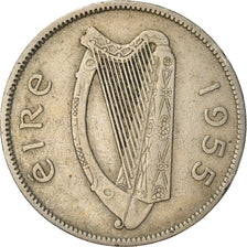 Moneta, REPUBLIKA IRLANDII, Florin, 1955, EF(40-45), Miedź-Nikiel, KM:15a