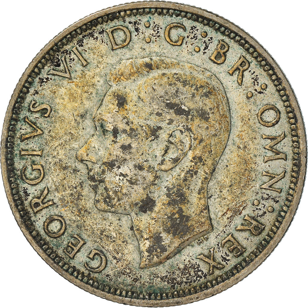Moneta, Gran Bretagna, George VI, 1/2 Crown, 1944, MB, Argento, KM:856
