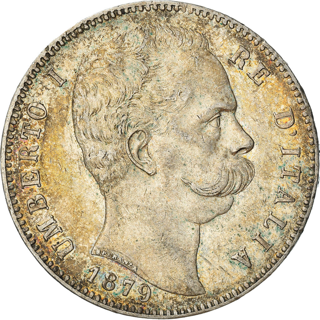 Moneta, Italia, Umberto I, 5 Lire, 1879, Rome, BB+, Argento, KM:20