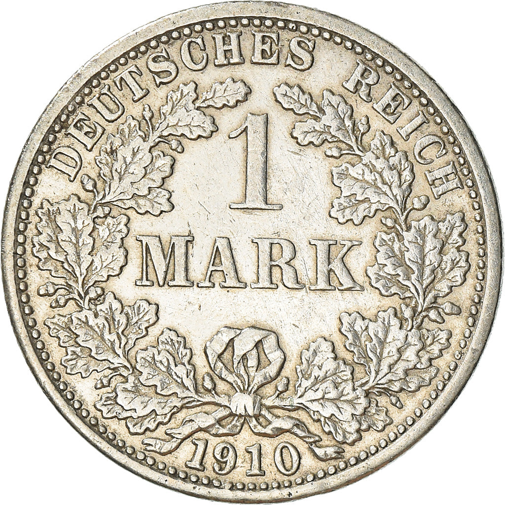 Moeda, ALEMANHA - IMPÉRIO, Wilhelm II, Mark, 1910, Stuttgart, EF(40-45), Prata