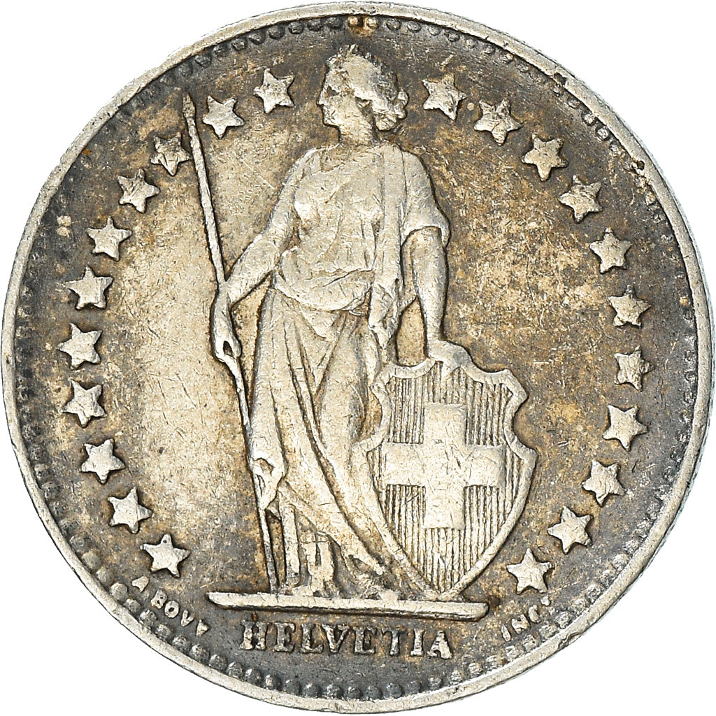 Coin, Switzerland, 1/2 Franc, 1945, Bern, VF(20-25), Silver, KM:23