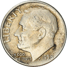 Moneta, Stati Uniti, Roosevelt Dime, Dime, 1958, U.S. Mint, Philadelphia, MB