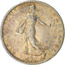 Moneta, Francja, Semeuse, Franc, 1915, Paris, AU(50-53), Srebro, KM:844.1