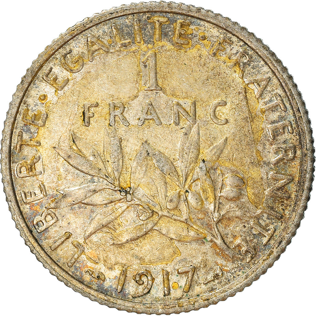Münze, Frankreich, Semeuse, Franc, 1917, Paris, VZ, Silber, KM:844.1