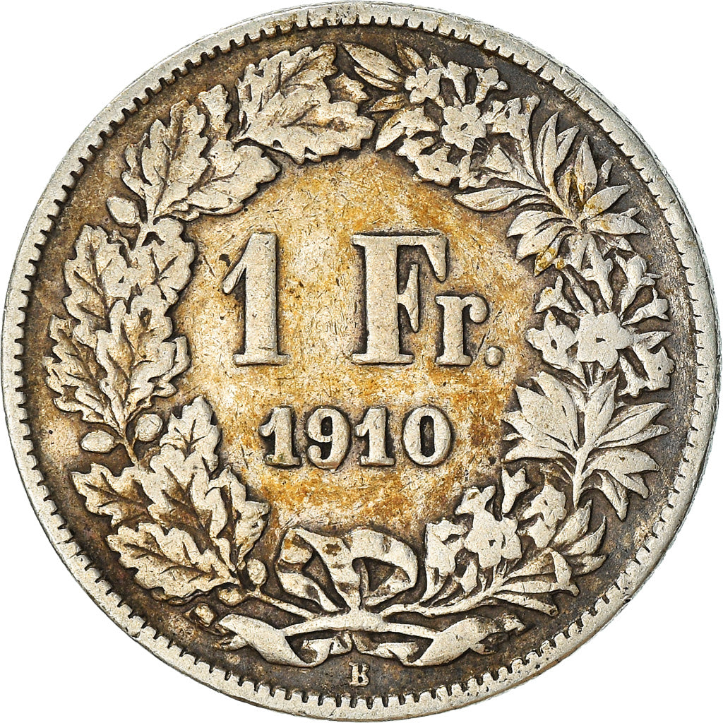 Münze, Schweiz, Franc, 1910, Bern, S+, Silber, KM:24