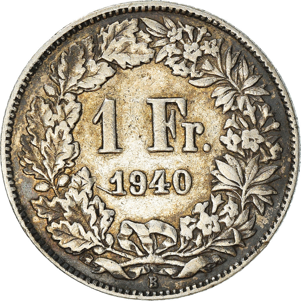Coin, Switzerland, Franc, 1940, EF(40-45), Silver, KM:24
