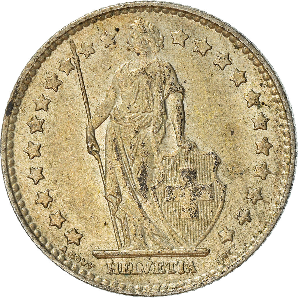 Coin, Switzerland, Franc, 1961, Bern, AU(50-53), Silver, KM:24