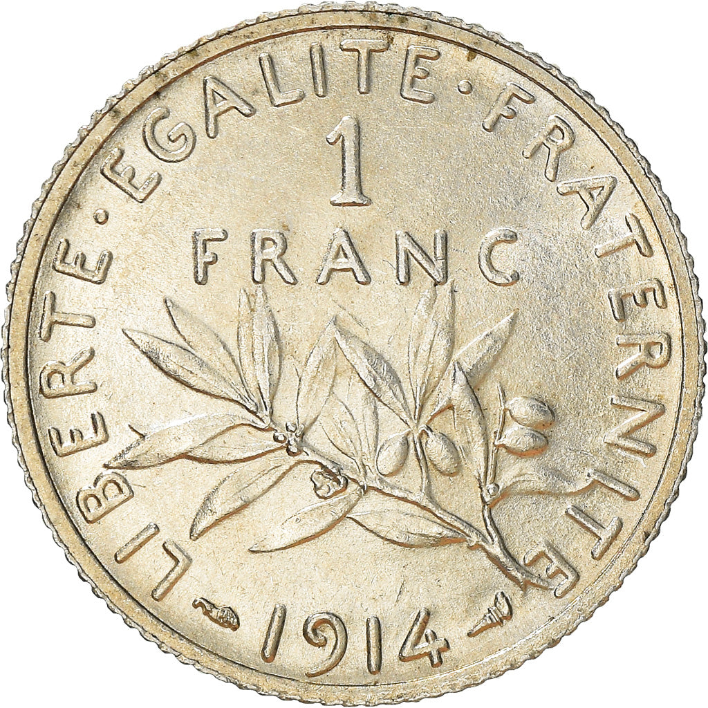 Münze, Frankreich, Semeuse, Franc, 1914, Paris, VZ+, Silber, KM:844.1