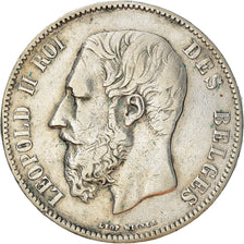 Coin, Belgium, Leopold II, 5 Francs, 5 Frank, 1873, EF(40-45), Silver, KM:24