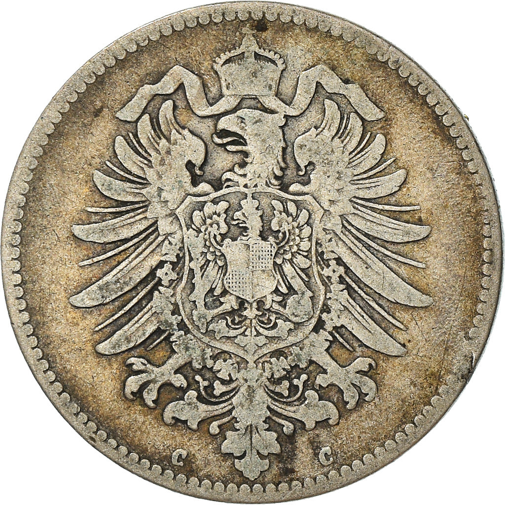 Münze, GERMANY - EMPIRE, Wilhelm I, Mark, 1875, Frankfurt, S+, Silber, KM:7