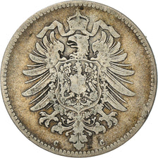 Münze, GERMANY - EMPIRE, Wilhelm I, Mark, 1875, Frankfurt, S+, Silber, KM:7