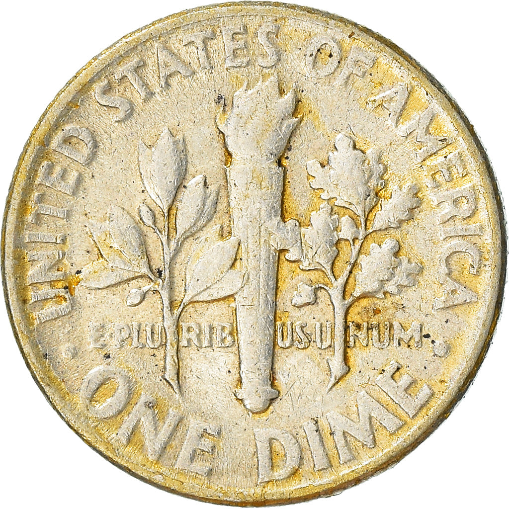 Coin, United States, Roosevelt Dime, Dime, 1954, U.S. Mint, Philadelphia