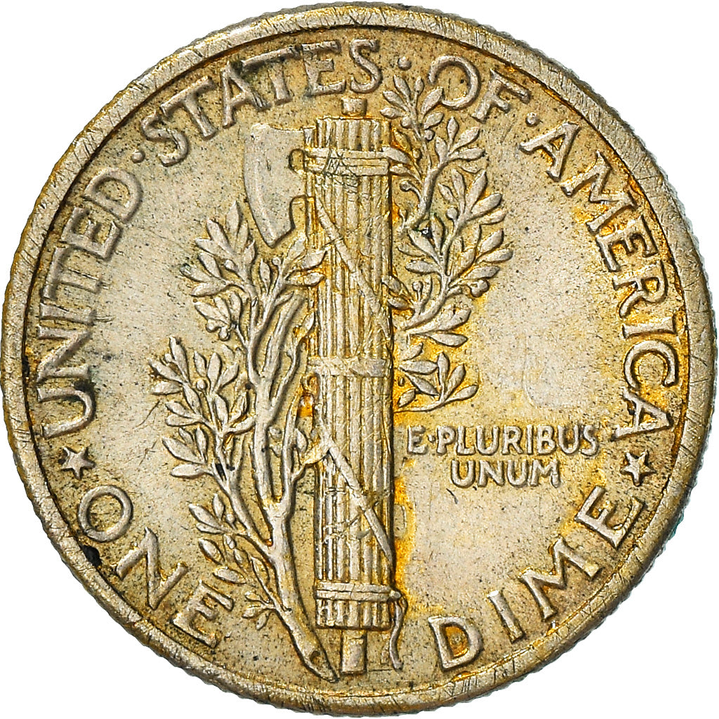 Moneta, Stati Uniti, Mercury Dime, Dime, 1943, U.S. Mint, Philadelphia, BB