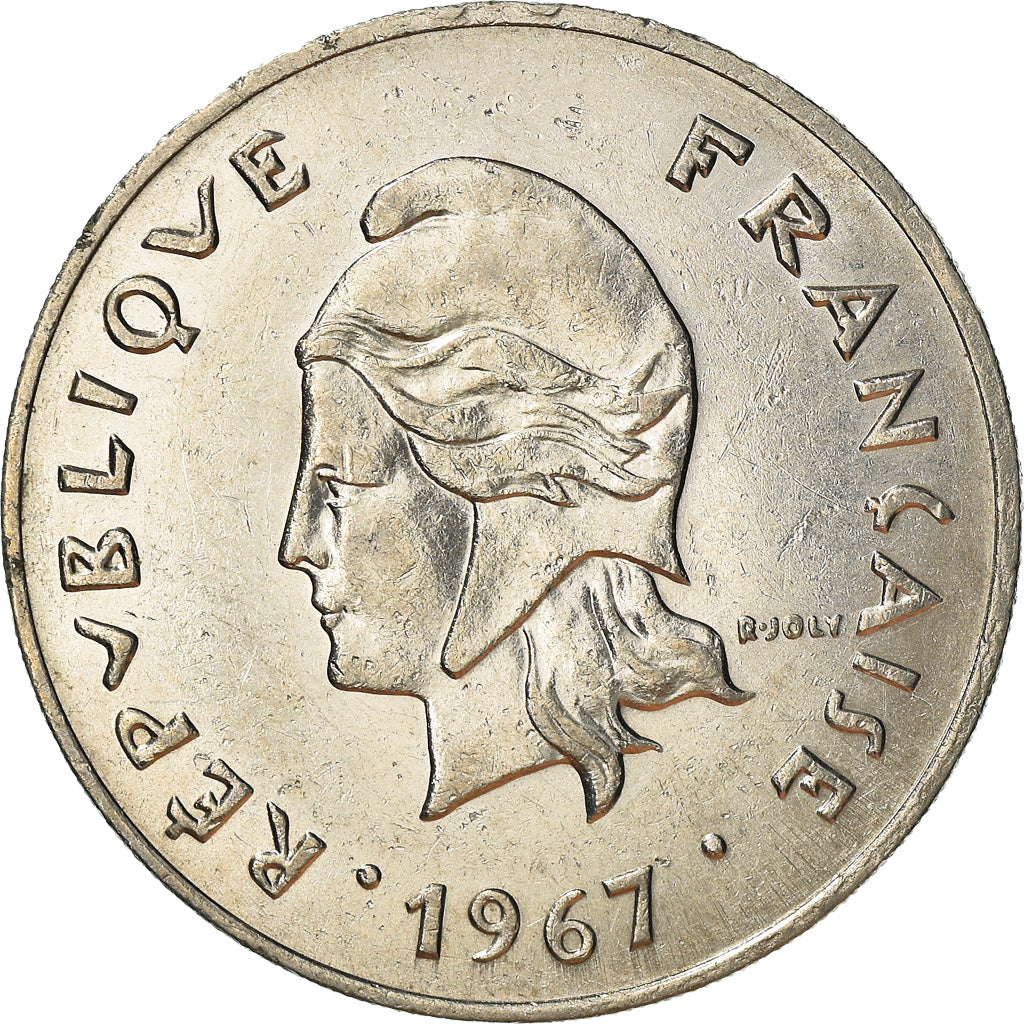 Munten, Nieuw -Caledonië, 50 Francs, 1967, Paris, ZF, Nickel, KM:7