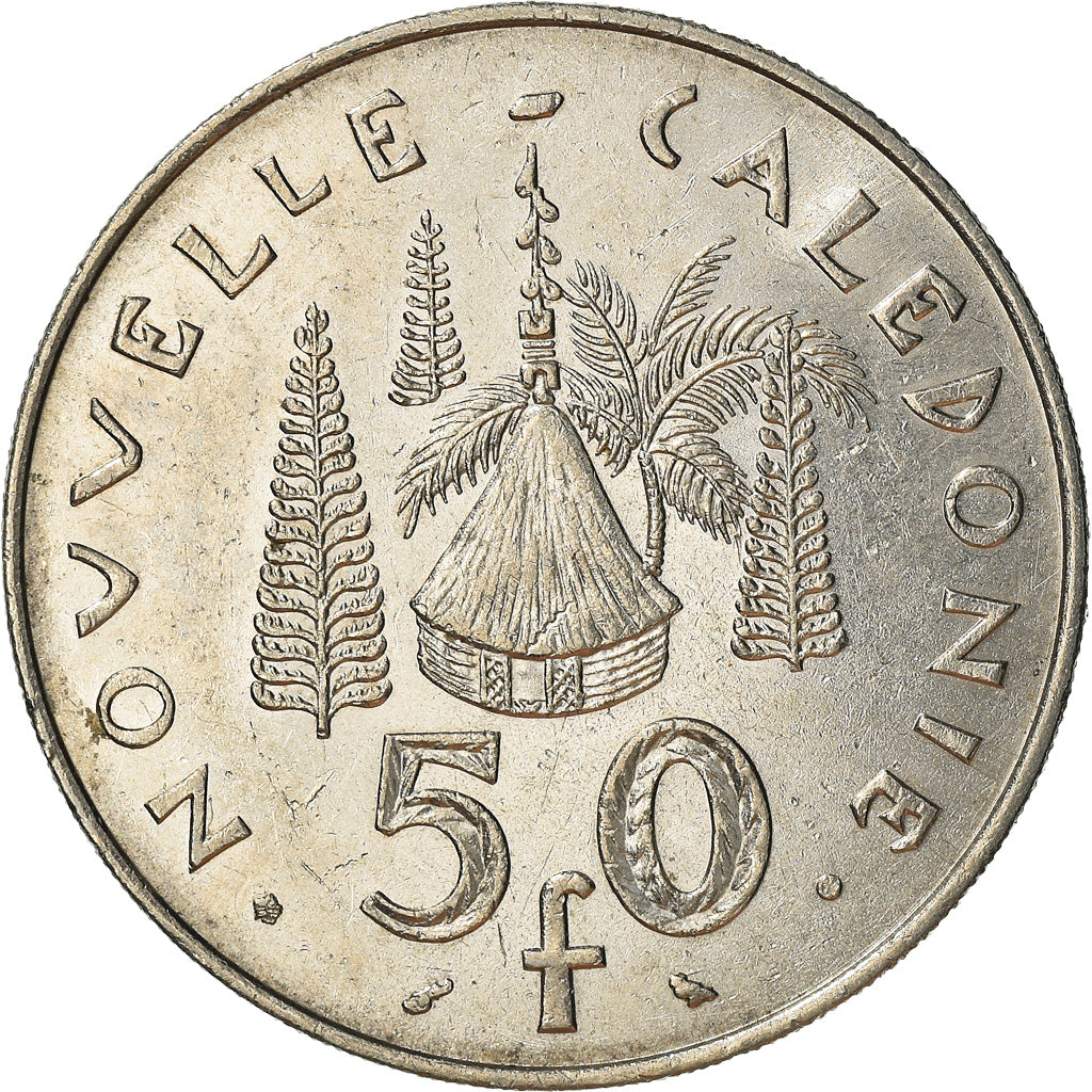 Munten, Nieuw -Caledonië, 50 Francs, 1967, Paris, ZF, Nickel, KM:7