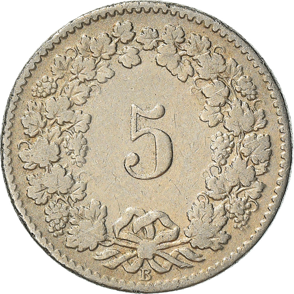 Monnaie, Suisse, 5 Rappen, 1881, Bern, TB, Copper-nickel, KM:26