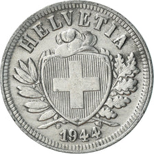 Coin, Switzerland, 2 Rappen, 1944, Bern, AU(50-53), Zinc, KM:4.2b