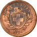 Moneta, Svizzera, Rappen, 1856, Bern, MB+, Bronzo, KM:3.1