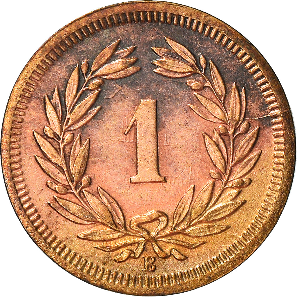 Moneta, Svizzera, Rappen, 1856, Bern, MB+, Bronzo, KM:3.1