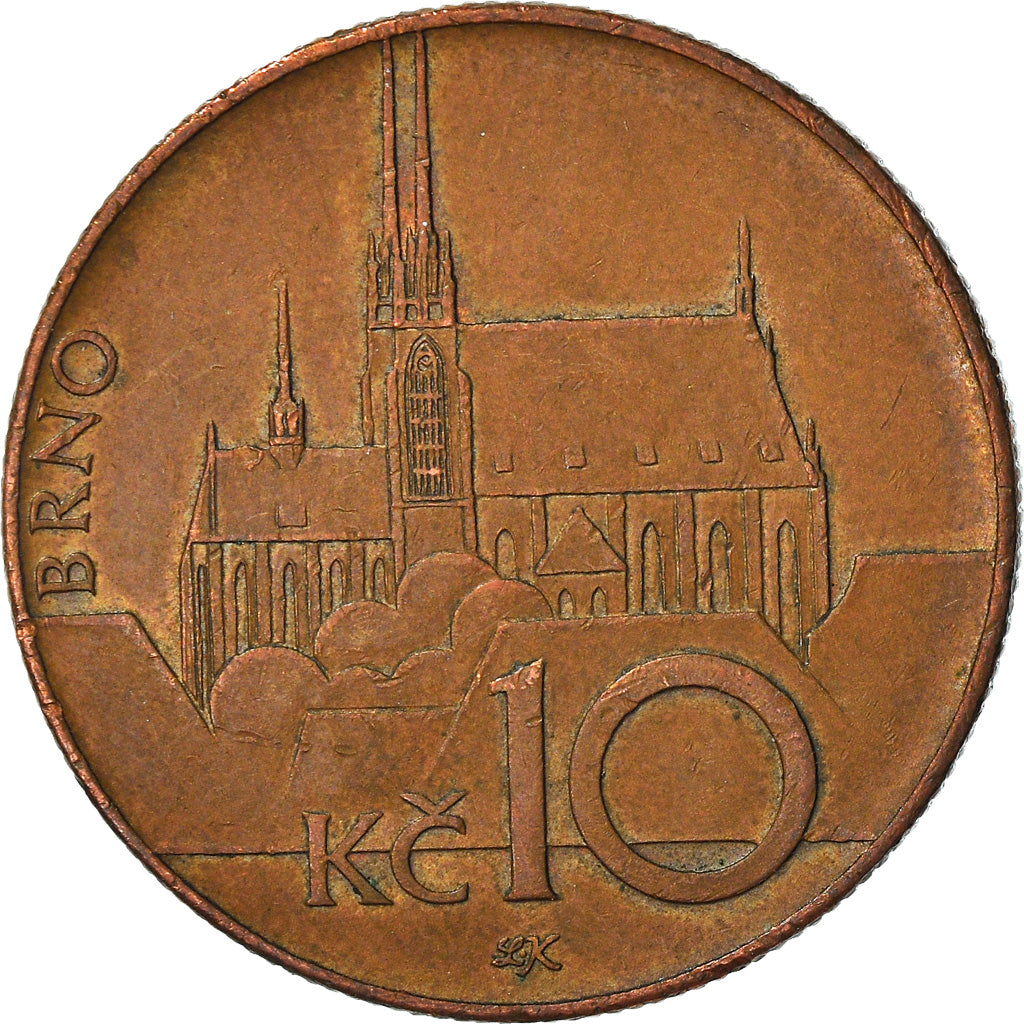 Monnaie, République Tchèque, 10 Korun, 2003, TTB+, Copper Plated Steel, KM:4