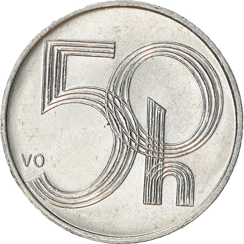 Coin, Czech Republic, 50 Haleru, 2002, Jablonec nad Nisou, MS(63), Aluminum