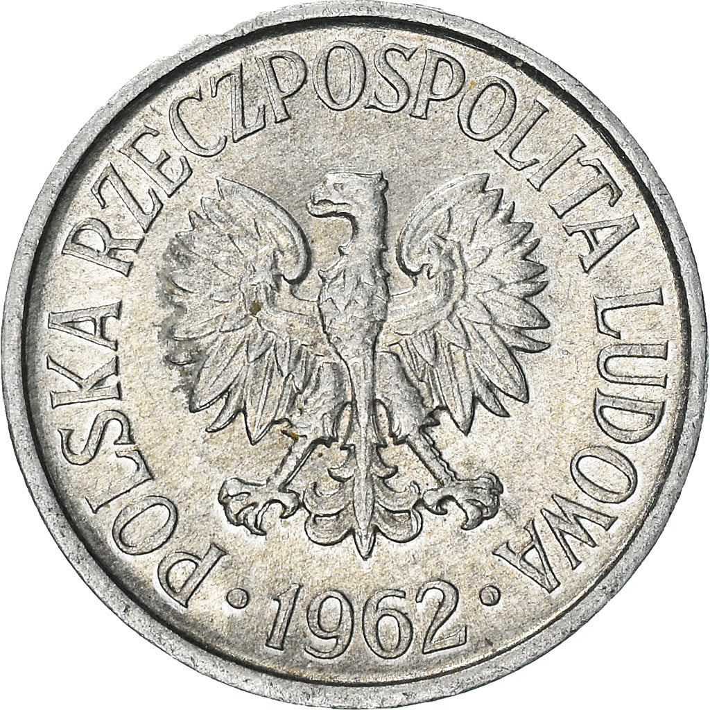 Coin, Poland, 5 Groszy, 1962, Warsaw, MS(60-62), Aluminum, KM:A46