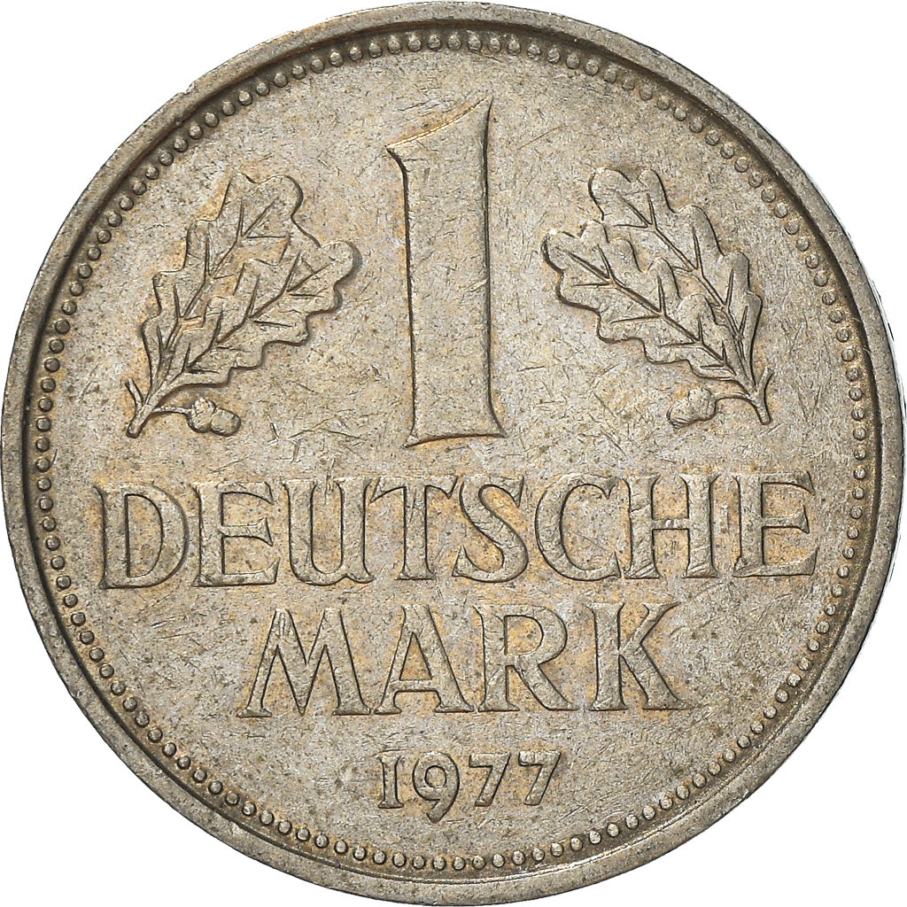 Coin, GERMANY - FEDERAL REPUBLIC, Mark, 1977, Munich, AU(50-53), Copper-nickel