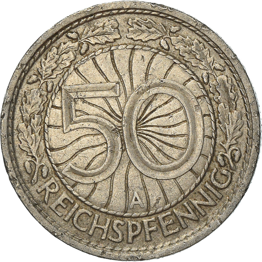 Münze, Deutschland, Weimarer Republik, 50 Reichspfennig, 1928, Berlin, SS