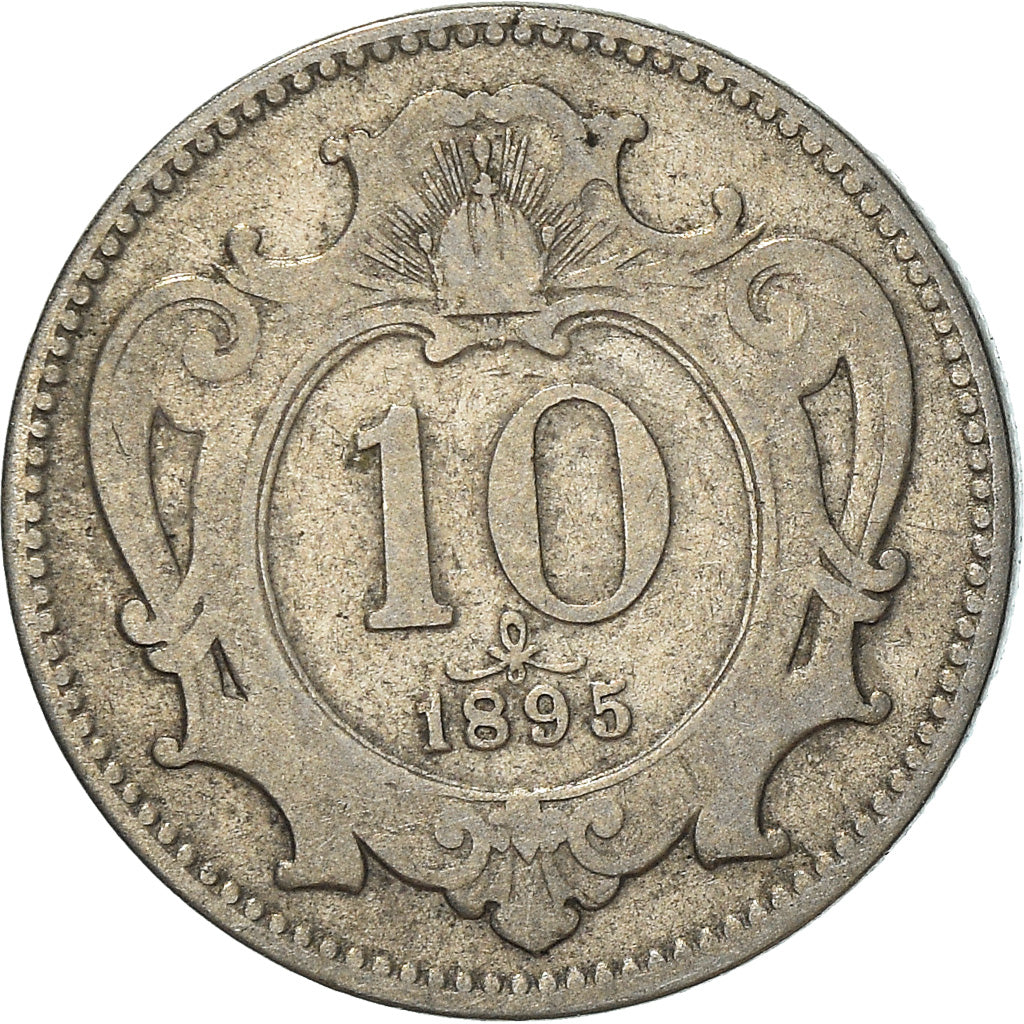 Moneta, Austria, Franz Joseph I, 10 Heller, 1895, BB, Nichel, KM:2802