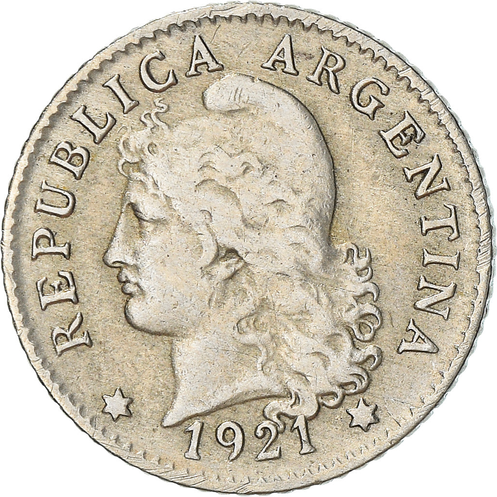 Moneta, Argentina, 5 Centavos, 1921, BB, Rame-nichel, KM:34