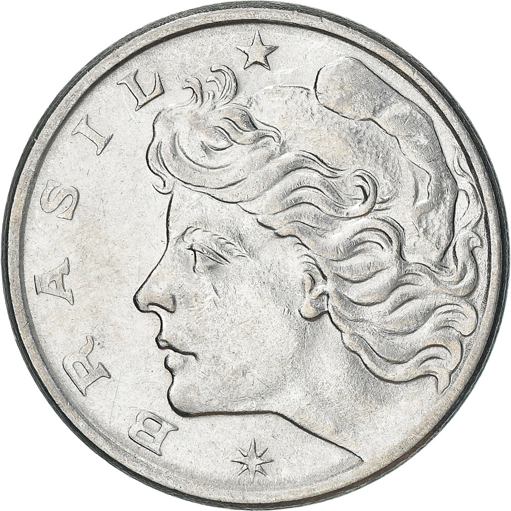 Coin, Brazil, 10 Centavos, 1974, AU(50-53), Stainless Steel, KM:578.1a