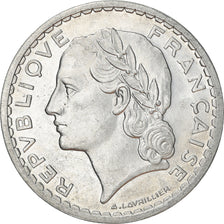 Moeda, França, Lavrillier, 5 Francs, 1947, Beaumont - Le Roger, EF(40-45)