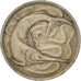 Coin, Singapore, 20 Cents, 1969, Singapore Mint, VF(30-35), Copper-nickel, KM:4