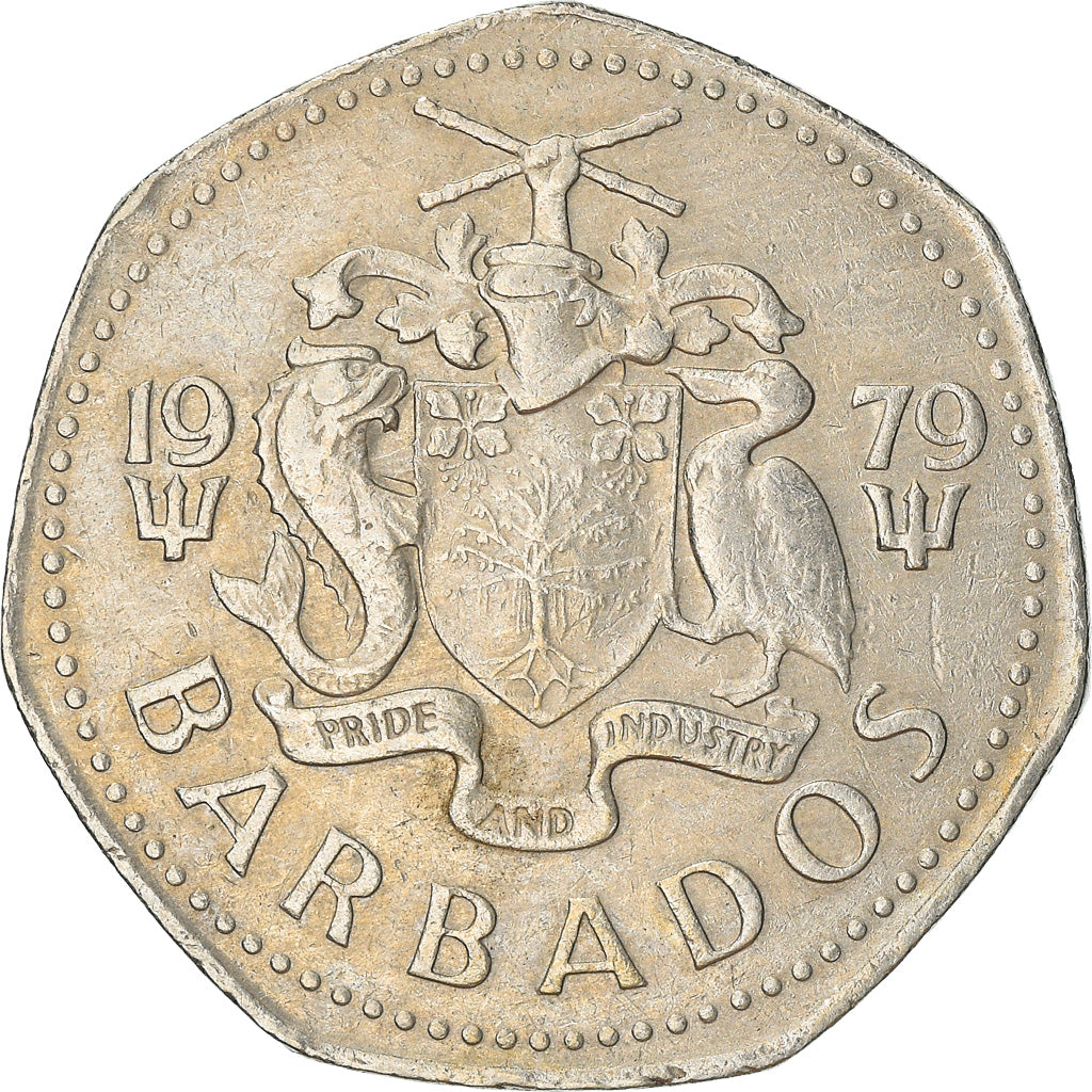 Moneda, Barbados, Dollar, 1979, Franklin Mint, BC+, Cobre - níquel, KM:14.1