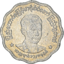 Moeda, Myanmar, 5 Pyas, 1966, EF(40-45), Alumínio, KM:39