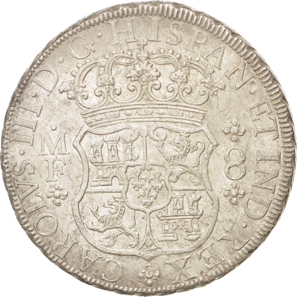 Coin, Mexico, Charles III, 8 Reales, 1768, Mexico City, AU(50-53), Silver