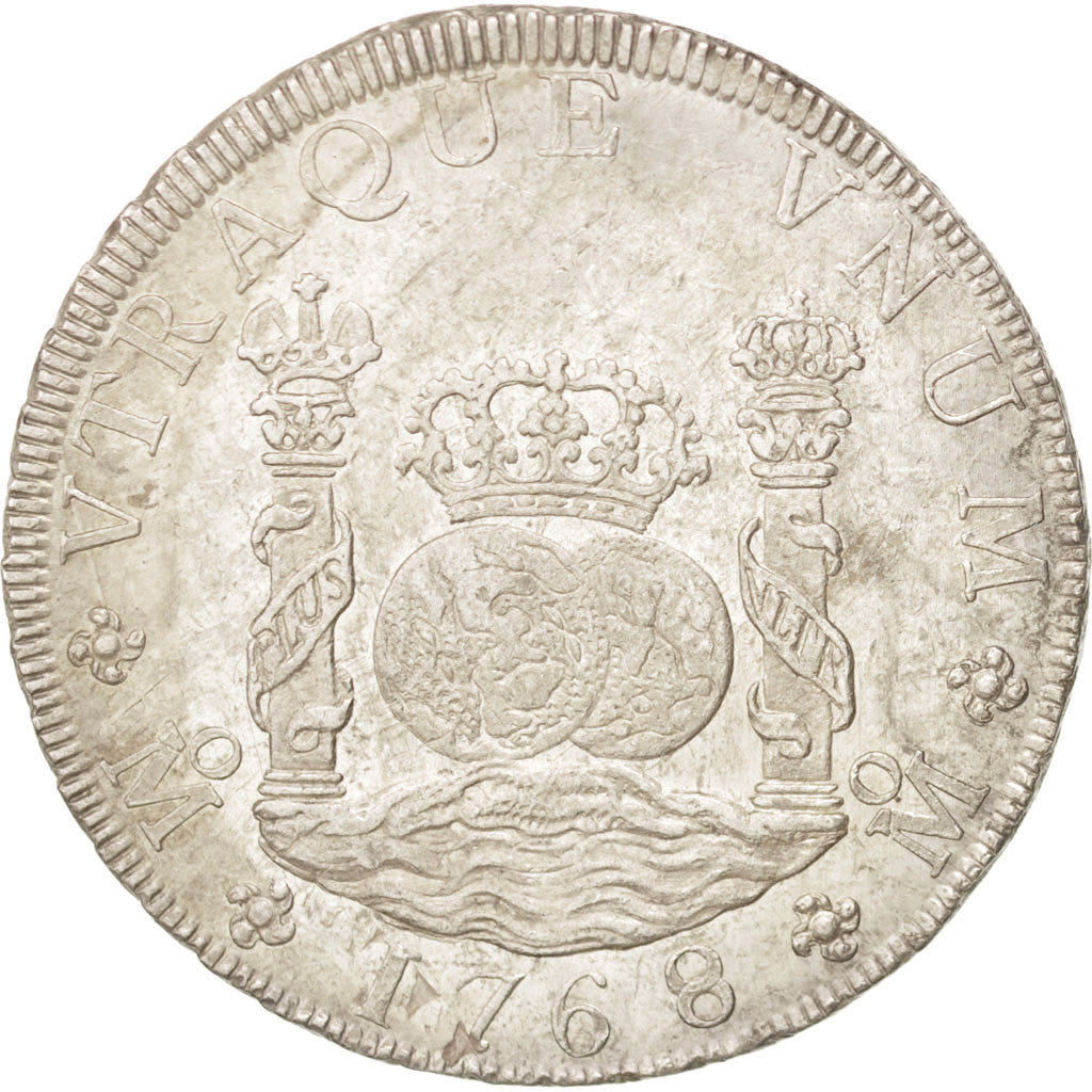 Coin, Mexico, Charles III, 8 Reales, 1768, Mexico City, AU(50-53), Silver