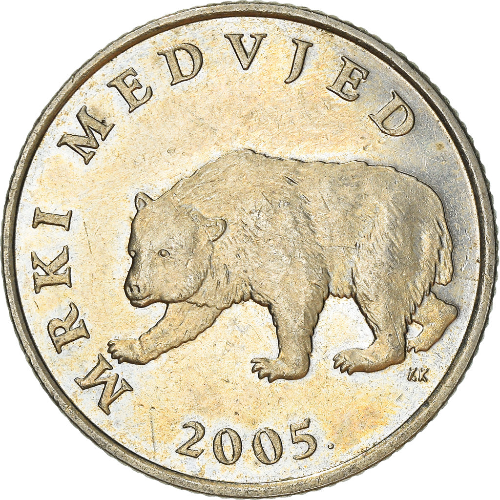 Moneta, Croazia, 5 Kuna, 2005, MB+, Rame-nichel-zinco