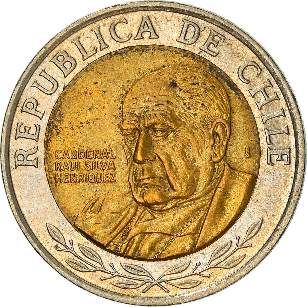 Moneda, Chile, 500 Pesos, 2012, Santiago, MBC, Bimetálico, KM:235