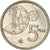 Moneta, Hiszpania, Juan Carlos I, 5 Pesetas, 1980 (82), EF(40-45)