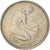 Moneda, ALEMANIA - REPÚBLICA FEDERAL, 50 Pfennig, 1971, Stuttgart, BC+, Cobre -