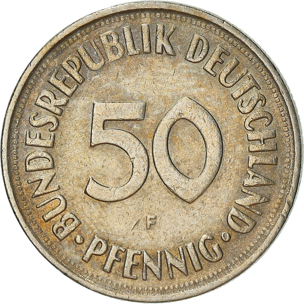 Coin, GERMANY - FEDERAL REPUBLIC, 50 Pfennig, 1971, Stuttgart, VF(30-35)