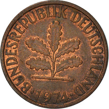 Coin, GERMANY - FEDERAL REPUBLIC, 2 Pfennig, 1974, Munich, AU(50-53), Copper