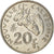 Moeda, Nova Caledónia, 20 Francs, 1970, Paris, VF(30-35), Níquel, KM:6